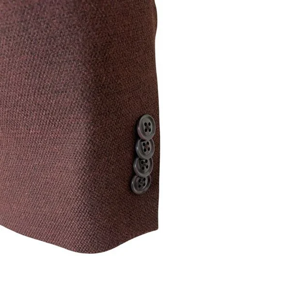 Tommy Hilfiger Men’s Sport Coat Blazer Jacket Burgundy 46L Casual - Picture 4 of 8